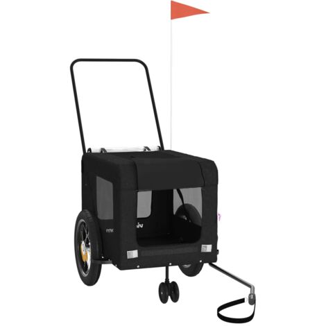 Pet Bike Trailer Black Oxford Fabric and Iron vidaXL