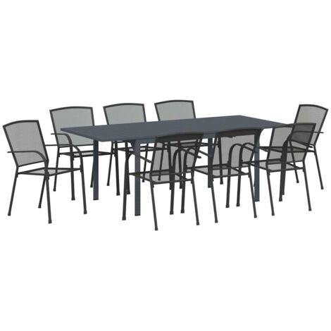 Garden Dining Set 9 pcs Steel vidaXL (1/5)