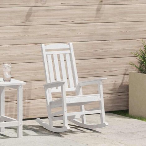 Garden Rocking Chair White 70 x 92 x 108cm HDPE vidaXL