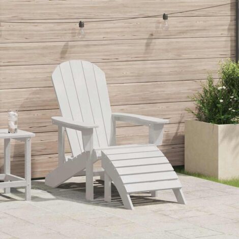 Adirondack Chair White 74 x 82 x 92cm HDPE vidaXL