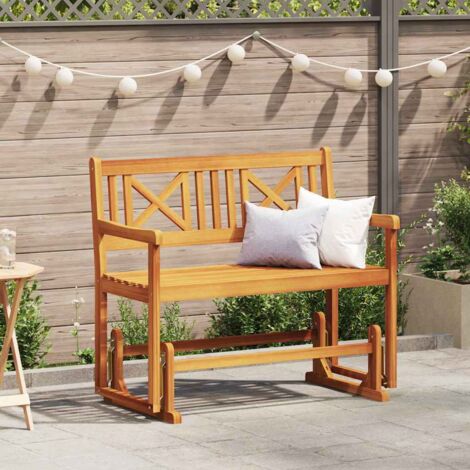 Garden Glider Bench Brown 110 x 59 x 97cm Solid Acacia wood vidaXL