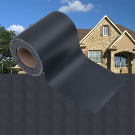 Garden Privacy Screens 2 pcs Dark grey 35 x 0.19 m PVC vidaXL