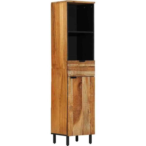 Bathroom Cabinet Brown 38 x 33 x 160 cm Solid Acacia wood vidaXL (1/5)