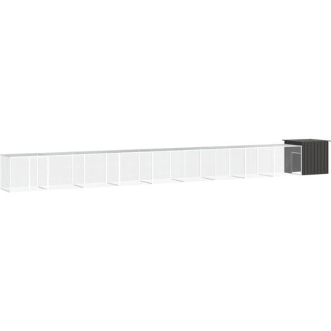 Chicken Cage Anthracite 1000x91x100 cm Galvanised Steel vidaXL