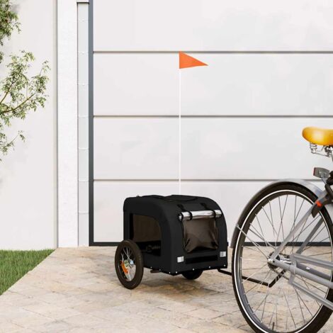 Pet Bike Trailer Black Oxford Fabric and Iron vidaXL
