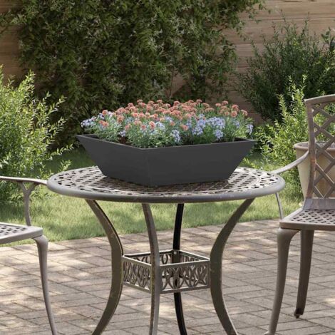Garden Planter 5 pcs Black 50 x 50 x 15 cm Cold-rolled Steel vidaXL
