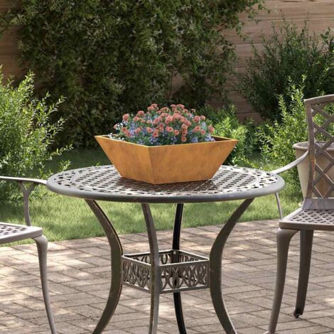 Garden Planter 5 pcs Rusty 40 x 40 x 15 cm Weathering Steel vidaXL