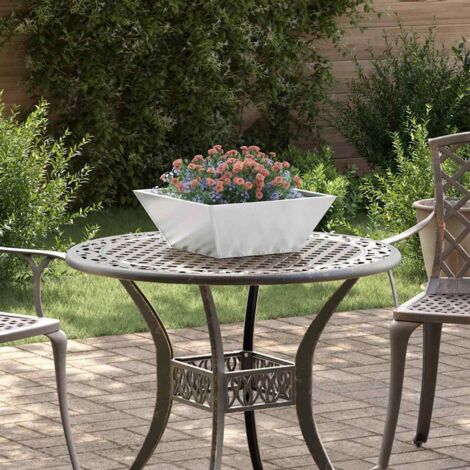 Garden Planter 5 pcs Silver 40 x 40 x 15 cm Stainless Steel vidaXL