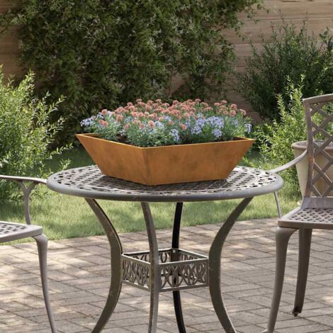 Garden Planter 5 pcs Rusty 50 x 50 x 15 cm Weathering Steel vidaXL
