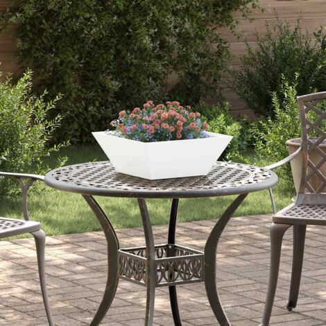 Garden Planter 5 pcs White 40 x 40 x 15 cm Cold-rolled Steel vidaXL