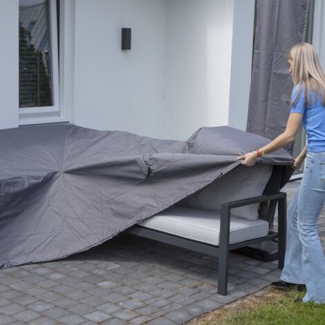 Outdoor Lounge Set Cover 255x255x70cm Grey Madison