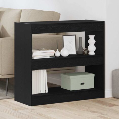 Book Cabinet Black oak 80 x 30 x 72 cm Engineered Wood vidaXL
