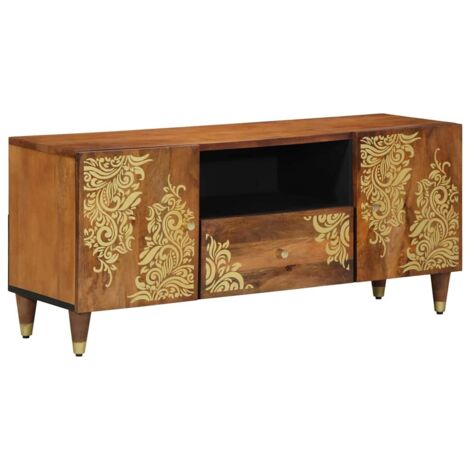 TV Cabinet with Shelf Brown 105 x 33.5 x 46 cm Solid Mango wood vidaXL (1/5)