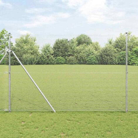 Welded Wire Fence Silver 1.5 x 50 m Steel vidaXL