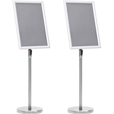 Poster Stands 2 pcs Silver 45 x 33 x 88 cm Aluminium alloy vidaXL