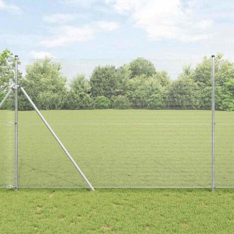 Welded Wire Fence Silver 1.6 x 25 m Steel vidaXL