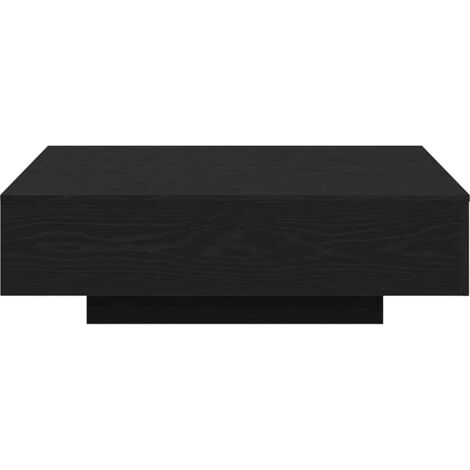 vidaXL Coffee Table Black oak 100 x 100 x 31 cm Engineered wood