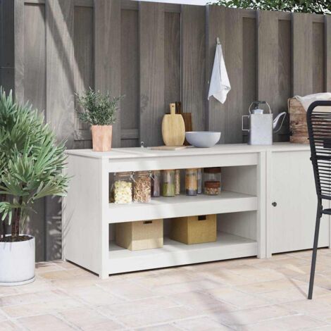 Kitchen Cabinet White 106 x 55 x 64 cm Solid Pine wood vidaXL