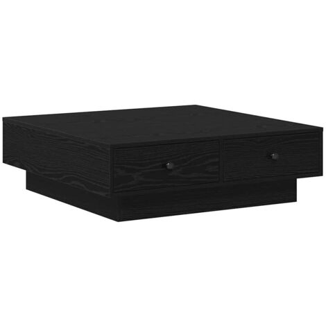 Coffee Table Black oak Engineered wood 90 x 90 x 28 cm vidaXL
