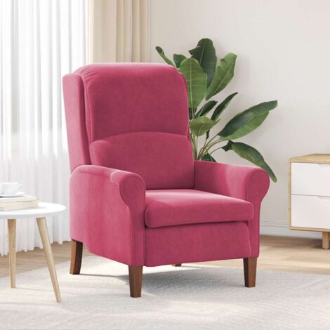 Armchair Wine red 76 x 94 x 102 cm Velvet vidaXL