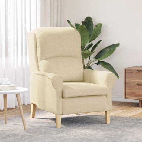 Armchair Cream 76 x 94 x 102 cm Fabric vidaXL