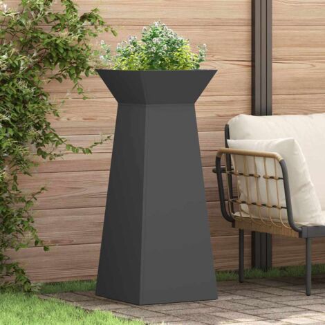 Pillar Planter Black 40 x 40 x 100 cm Steel vidaXL