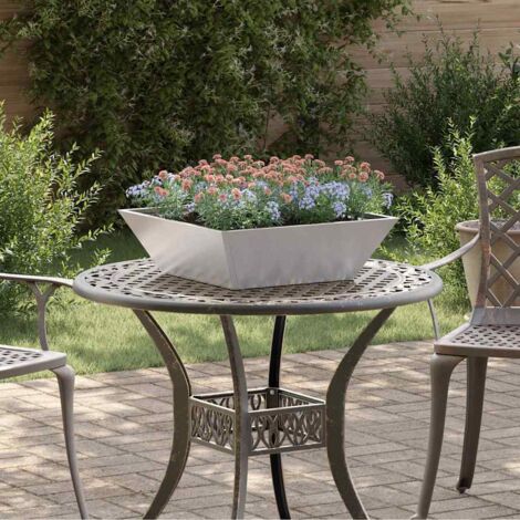 Garden Planter Silver 50 x 50 x 15 cm Stainless Steel vidaXL