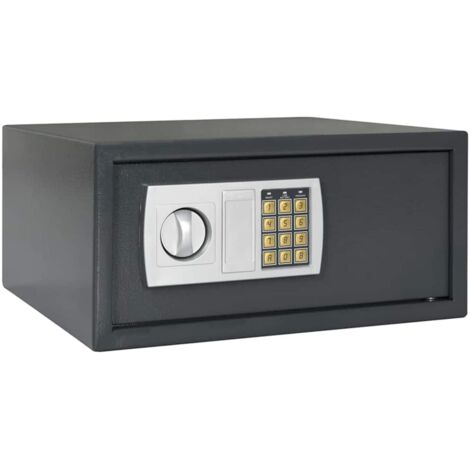 Digital Safe with Lock Dark grey 42 x 37 x 20 cm Steel vidaXL