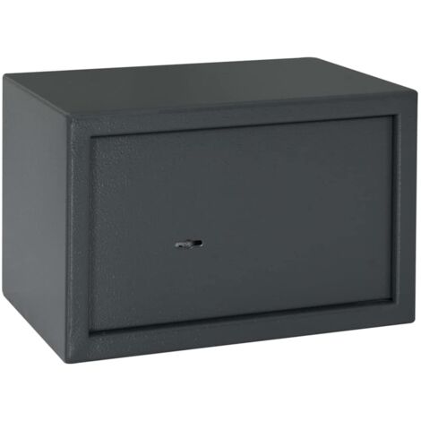 Safe Box with Lock Grey 20 x 31 x 20 cm Steel vidaXL