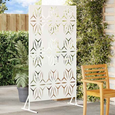Privacy Screen White Steel vidaXL