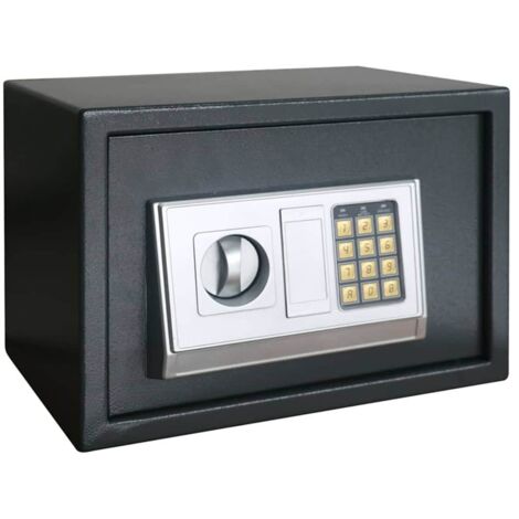Digital Safe with Lock Dark grey 35 x 25 x 25 cm Steel vidaXL