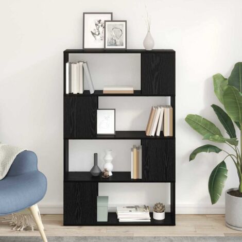 Entertainment Centre Black oak Engineered wood 80 x 24 x 124 cm vidaXL (1/5)