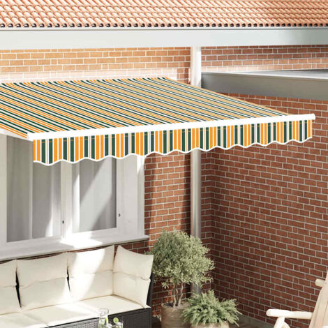 vidaXL Awning Valance Green and yellow 2.8 x 0.2 m Canvas