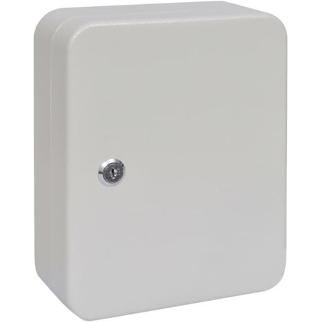 Key Box with Lock White 20 x 7.5 x 25 cm Steel vidaXL