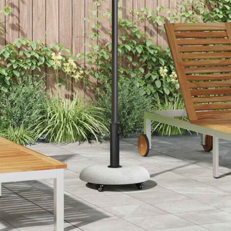 Parasol Base Light Grey and Black 45 x 45 x 40 cm vidaXL