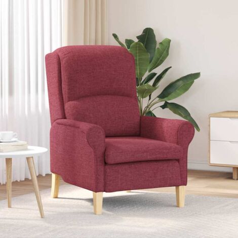 Armchair Wine red 76 x 94 x 102 cm Fabric vidaXL