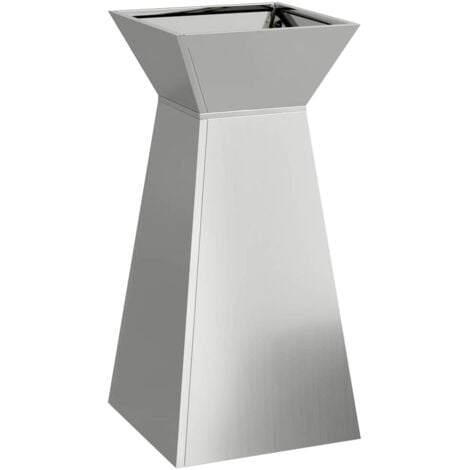 Garden Pillar Planter with Bowl 35x35x73 cm Galvanised Steel vidaXL
