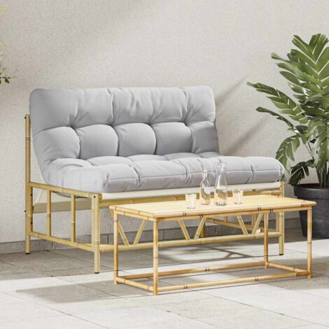 Garden Bench Light grey 110 x 75x 71 cm Steel vidaXL