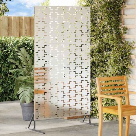 Privacy Screen Grey Steel vidaXL