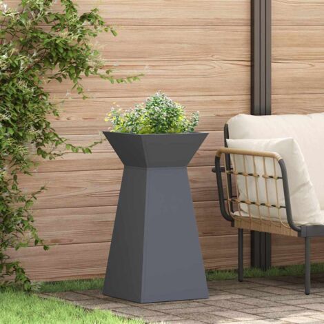 Pillar Planter Anthracite 35 x 35 x 73 cm Steel vidaXL