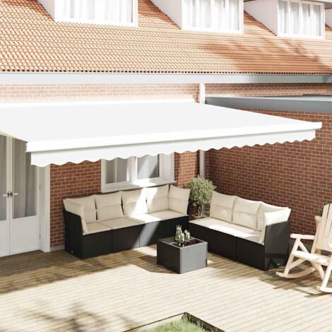 vidaXL Awning Valance White 4.8 x 0.2 m Canvas
