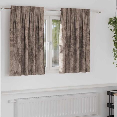 Curtain with Curtains 2 pcs Cappuccino 140 x 140 cm Velvet vidaXL