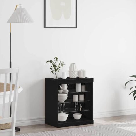 Sideboard Black Oak 60.5 x 37 x 67 cm Engineered Wood vidaXL (1/5)