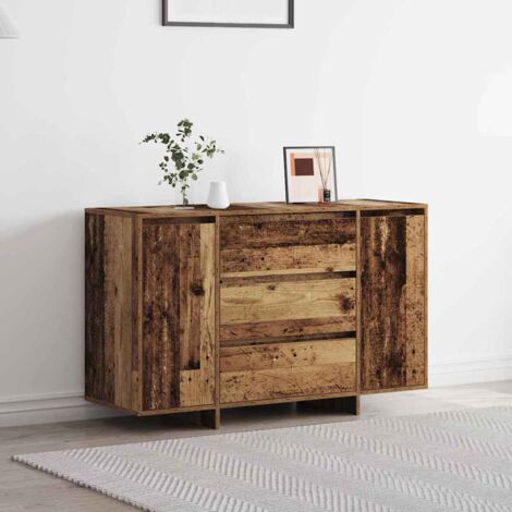 Sideboard with Drawer Old wood 120 x 41 x 75 cm Engineered wood vidaXL