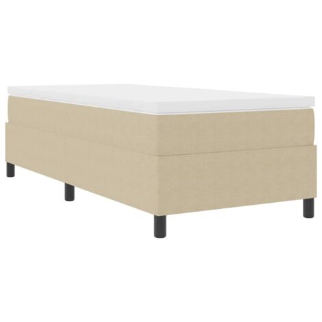 Box Spring Bed Light Grey and White 203 x 80 x 60 cm vidaXL (1/5)