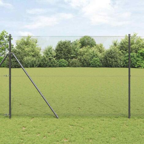 Welded Wire Fence Grey 1.5 x 10 m Steel vidaXL