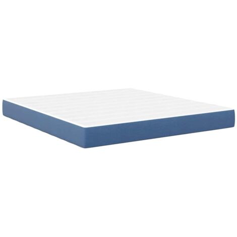 Bed Mattress with Mattress Blue 180 x 200 cm Fabric vidaXL