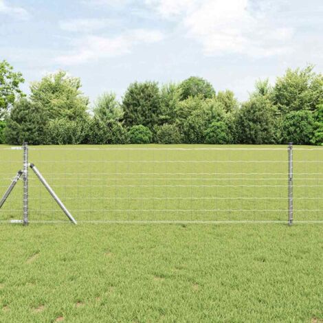 Euro Fence Silver 0.6 x 50 m Hot dip galvanized iron vidaXL
