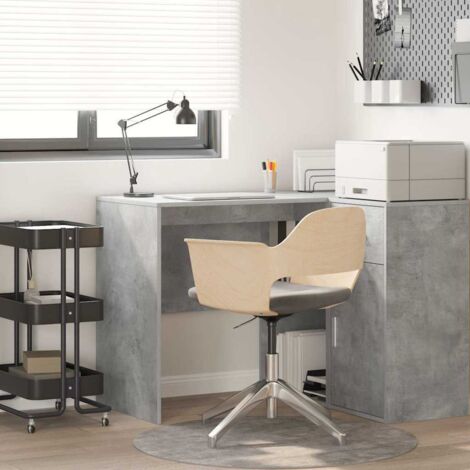 Desk with Shelf Concrete grey 102 x 50 x 75 cm Engineered Wood vidaXL