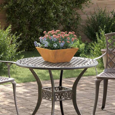 Garden Planter 5 pcs Rusty 35 x 35 x 15 cm Weathering Steel vidaXL